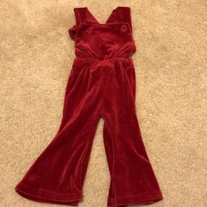 Red velvet romper